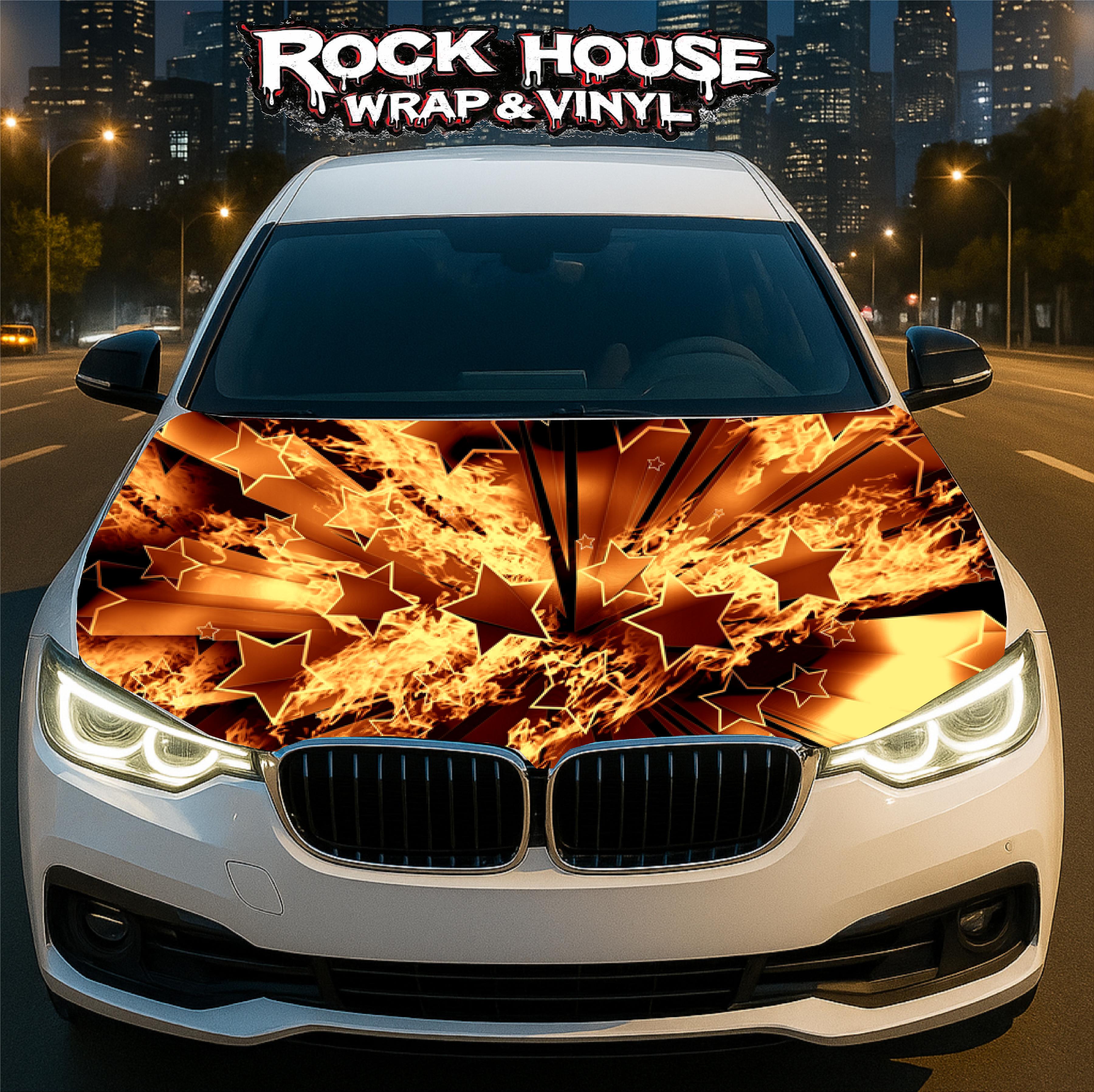Star Fire Car & Truck Hood Wrap