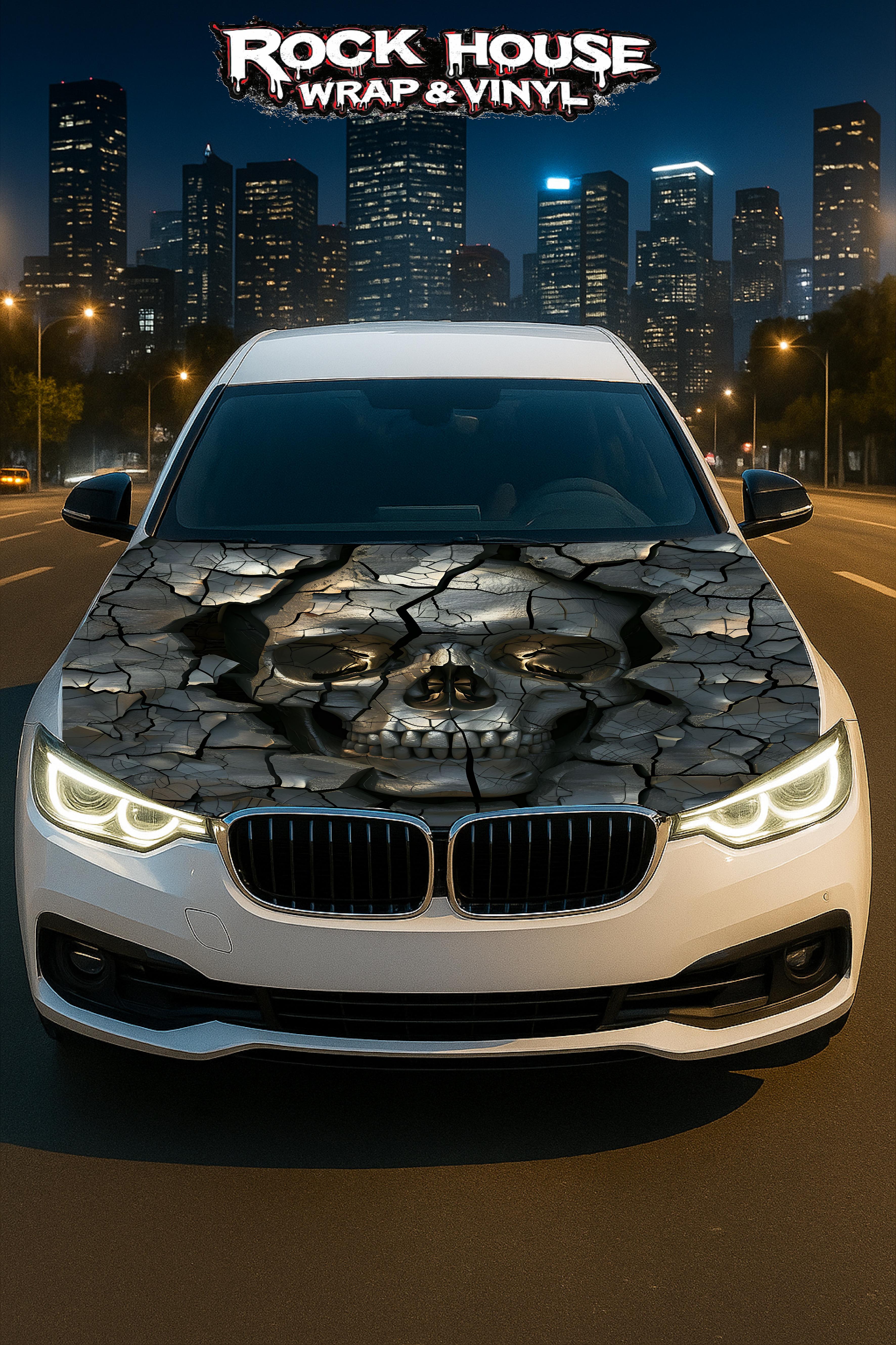 Skull Car & Truck Hood Wrap