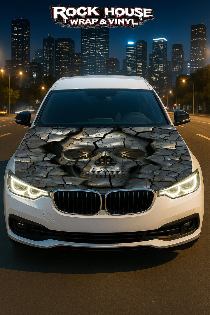 Skull Car & Truck Hood Wrap