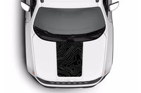 Topographic hood decals graphics compatible with Jeep Renegade