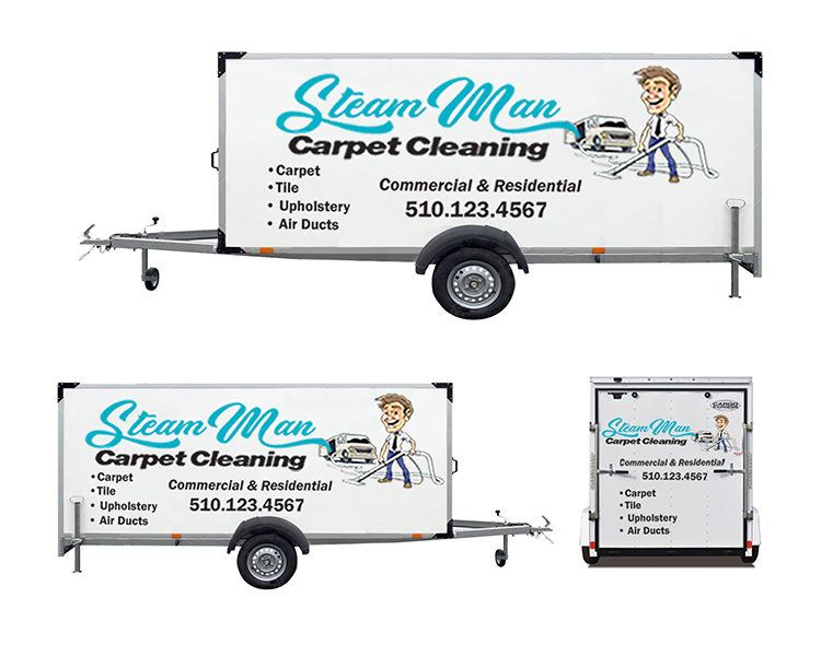 7' x 20' Enclosed Trailer Printed Decal Price