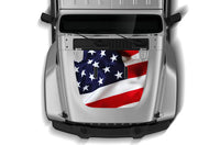 US flag print hood graphics decals compatible with Jeep Gladiator JT