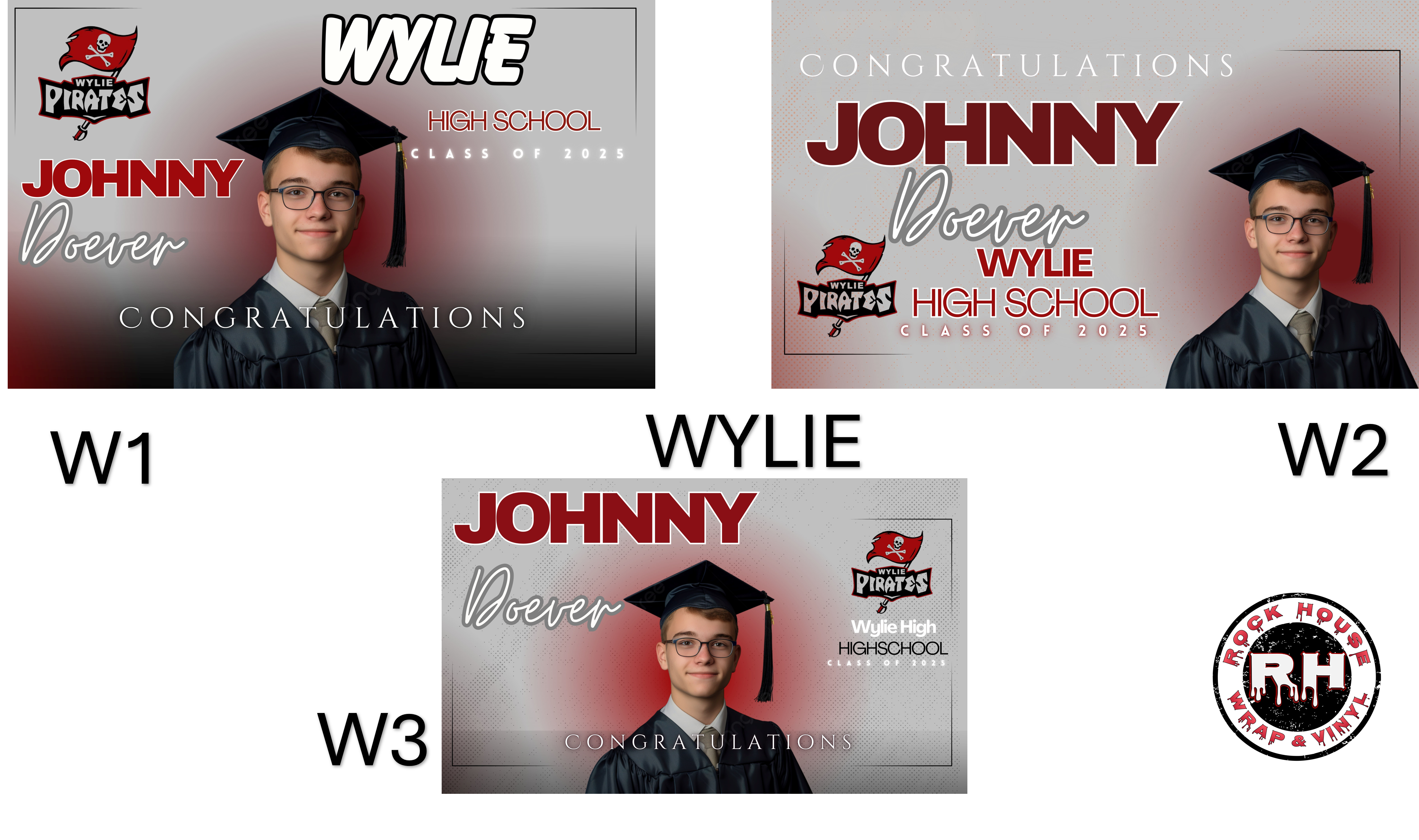 Graduation Printed Yard Signs with H-Stakes