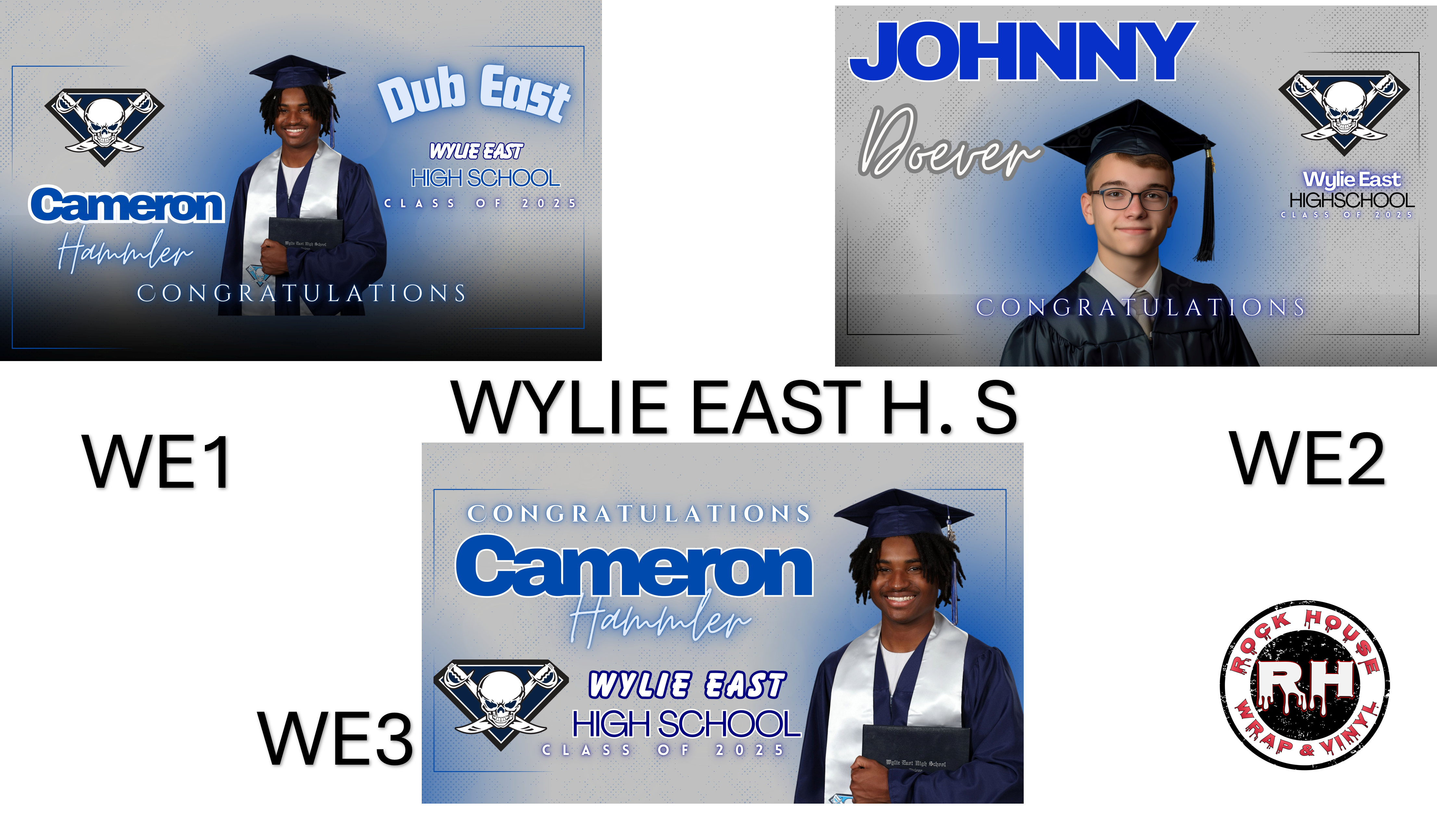 Graduation Printed Yard Signs with H-Stakes