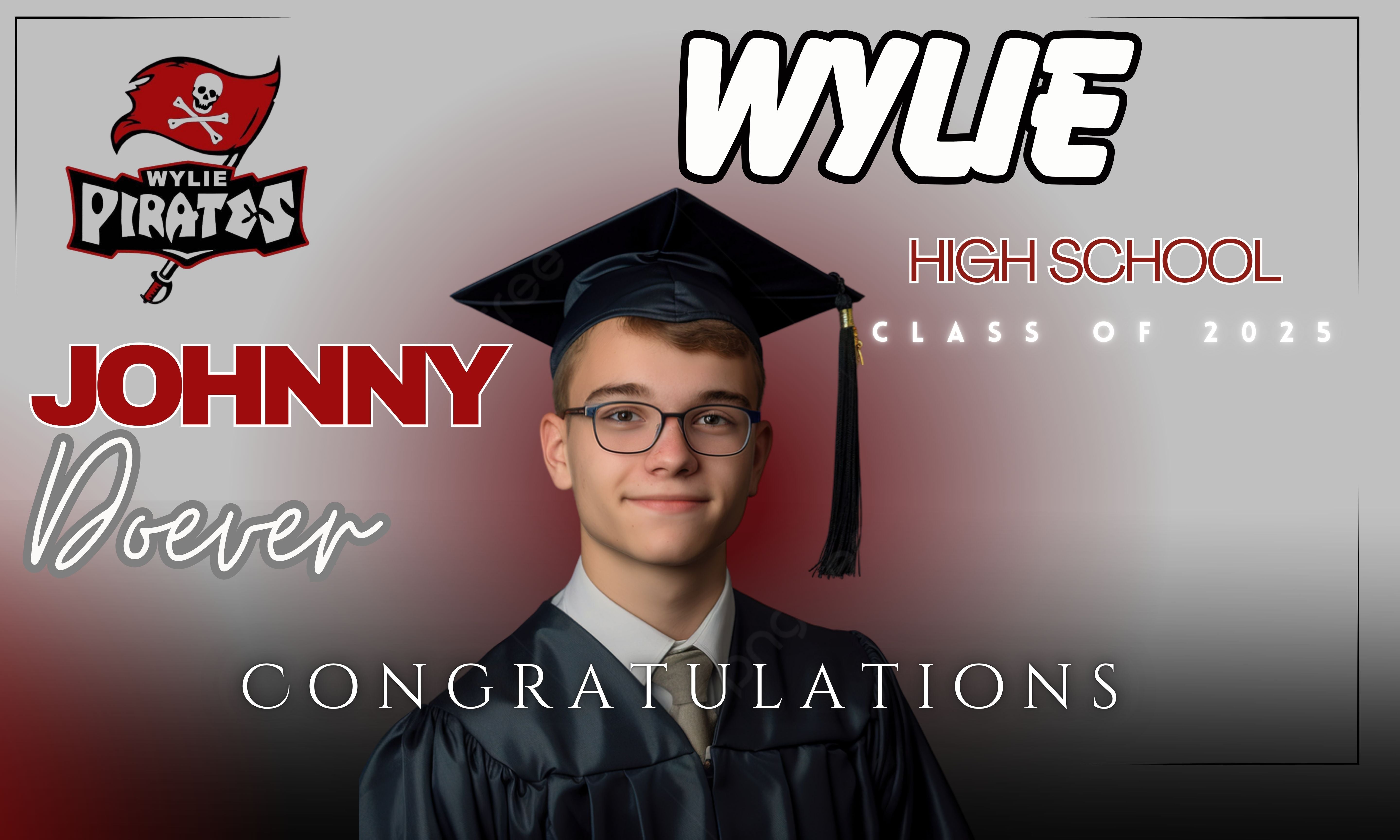 Graduation Printed Yard Signs with H-Stakes