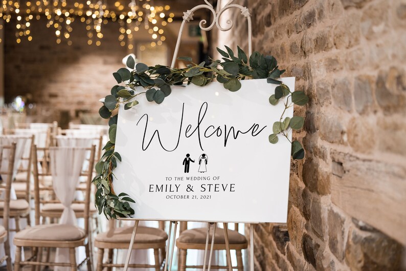 Welcome Wedding Signs 18x24 or 24x36