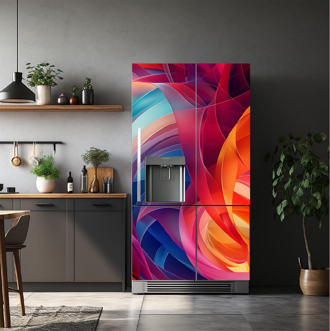 Abstract_1 Fridge Cover – Available in Magnet or Vinyl | Multiple Piece Sets