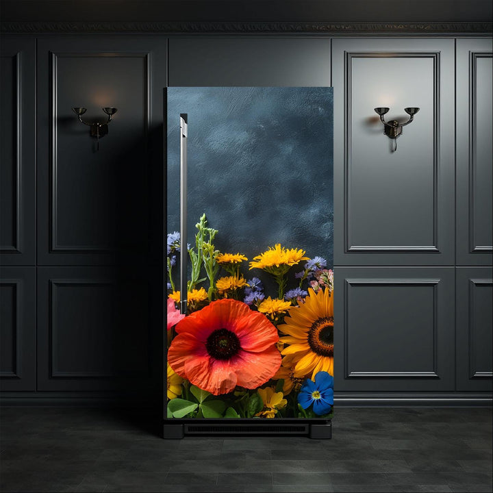 Floral_5 Fridge Cover – Available in Magnet or Vinyl | Multiple Piece Sets
