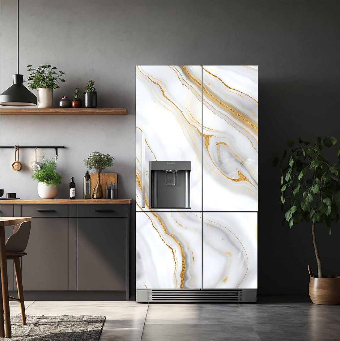Marble_3 Fridge Cover – Available in Magnet or Vinyl | Multiple Piece Sets