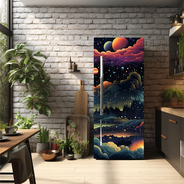 Space_1 Fridge Cover – Available in Magnet or Vinyl | Multiple Piece Sets