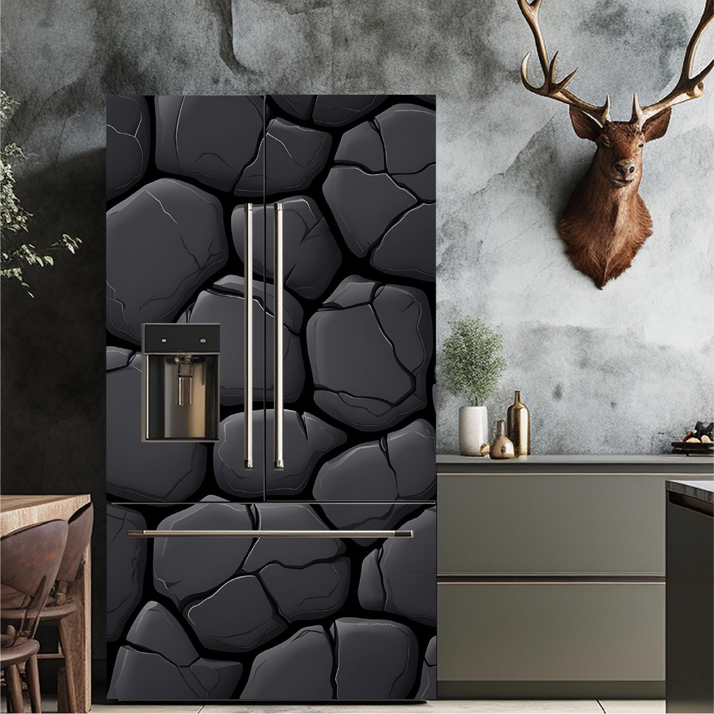 Stone_1 Fridge Cover – Available in Magnet or Vinyl | Multiple Piece Sets