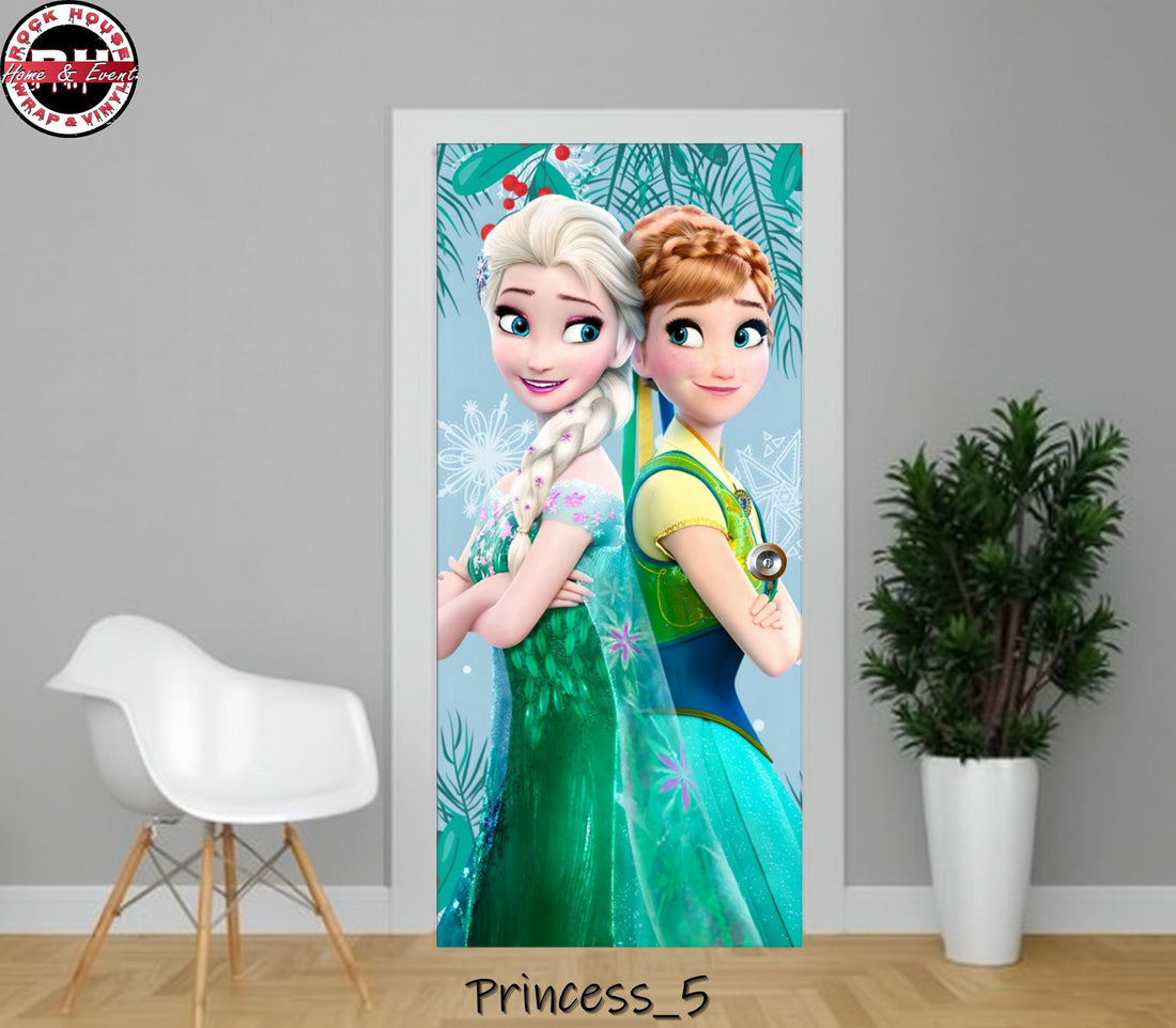 Frozen Door Wrap -Peel and  Stick Vinyl Door Decal