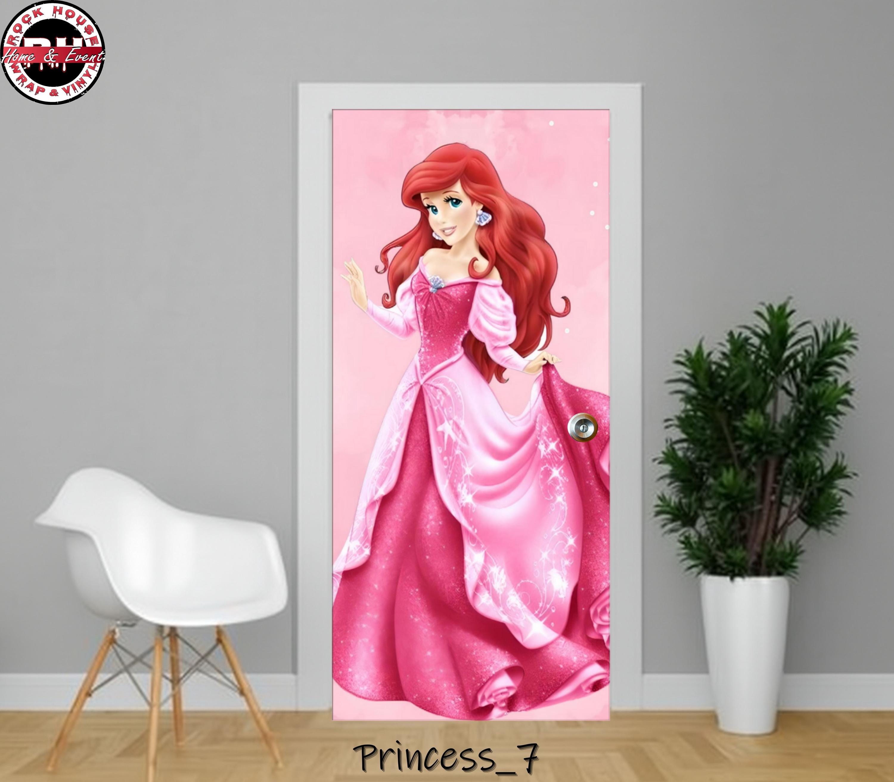 Ariel Princess Door Wrap - Peel and  Stick Vinyl Door Decal