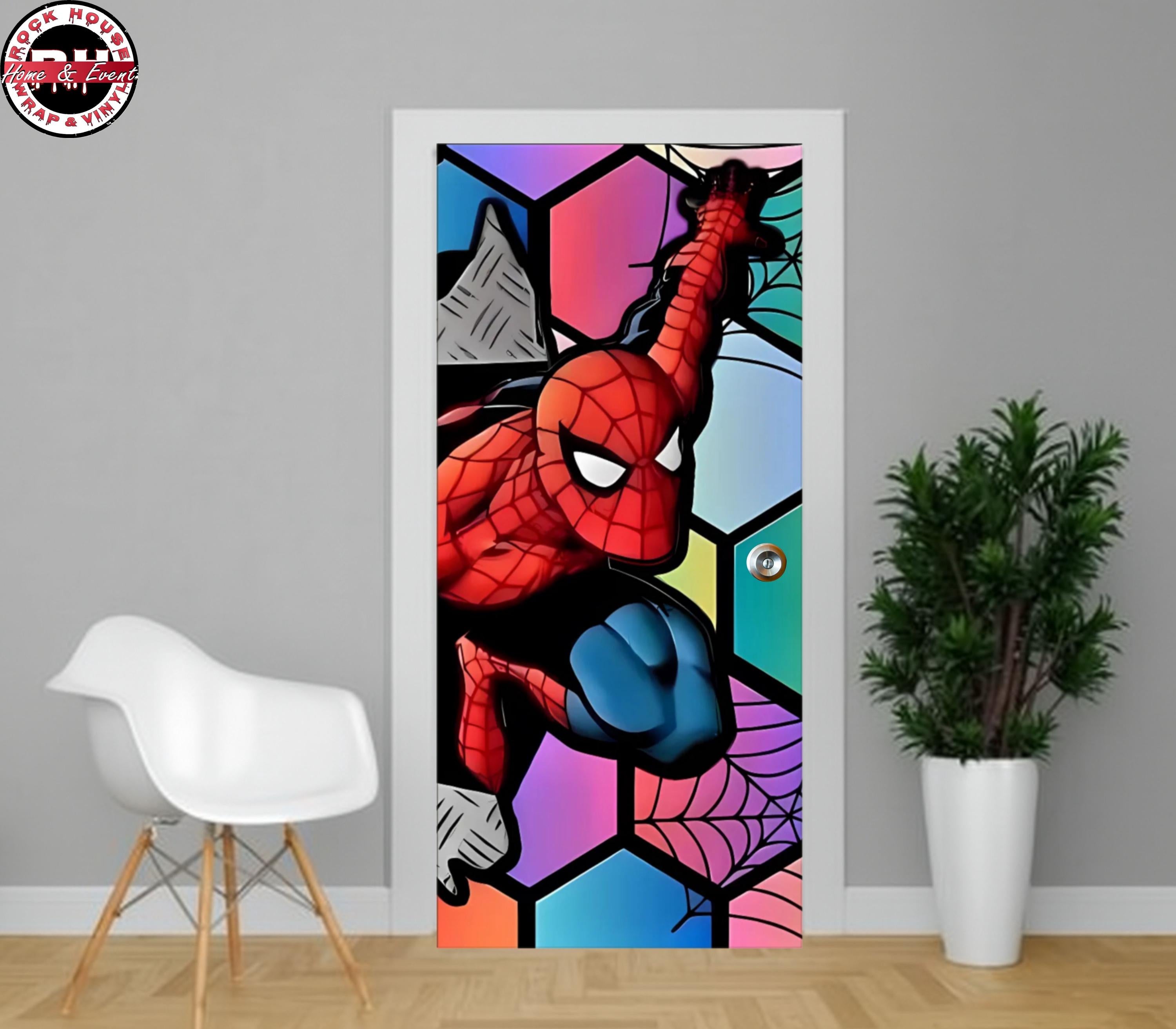 Superhero Door Wrap – Peel and  Stick Vinyl Door Decal