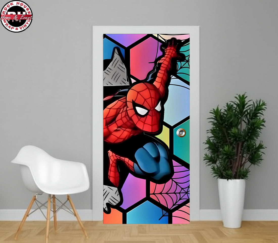 Superhero Door Wrap – Peel and  Stick Vinyl Door Decal