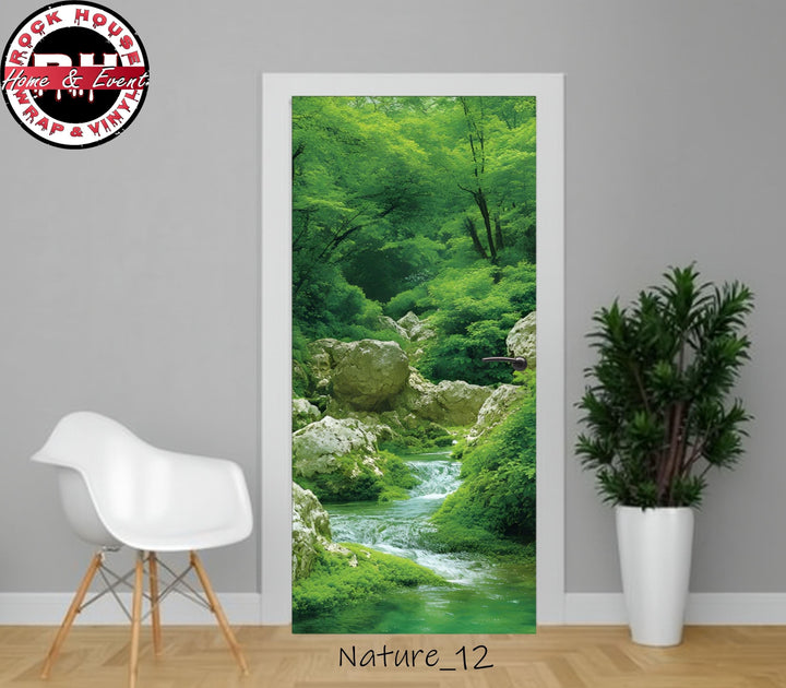 Nature Scene Door Wrap –  Peel & Stick Decal