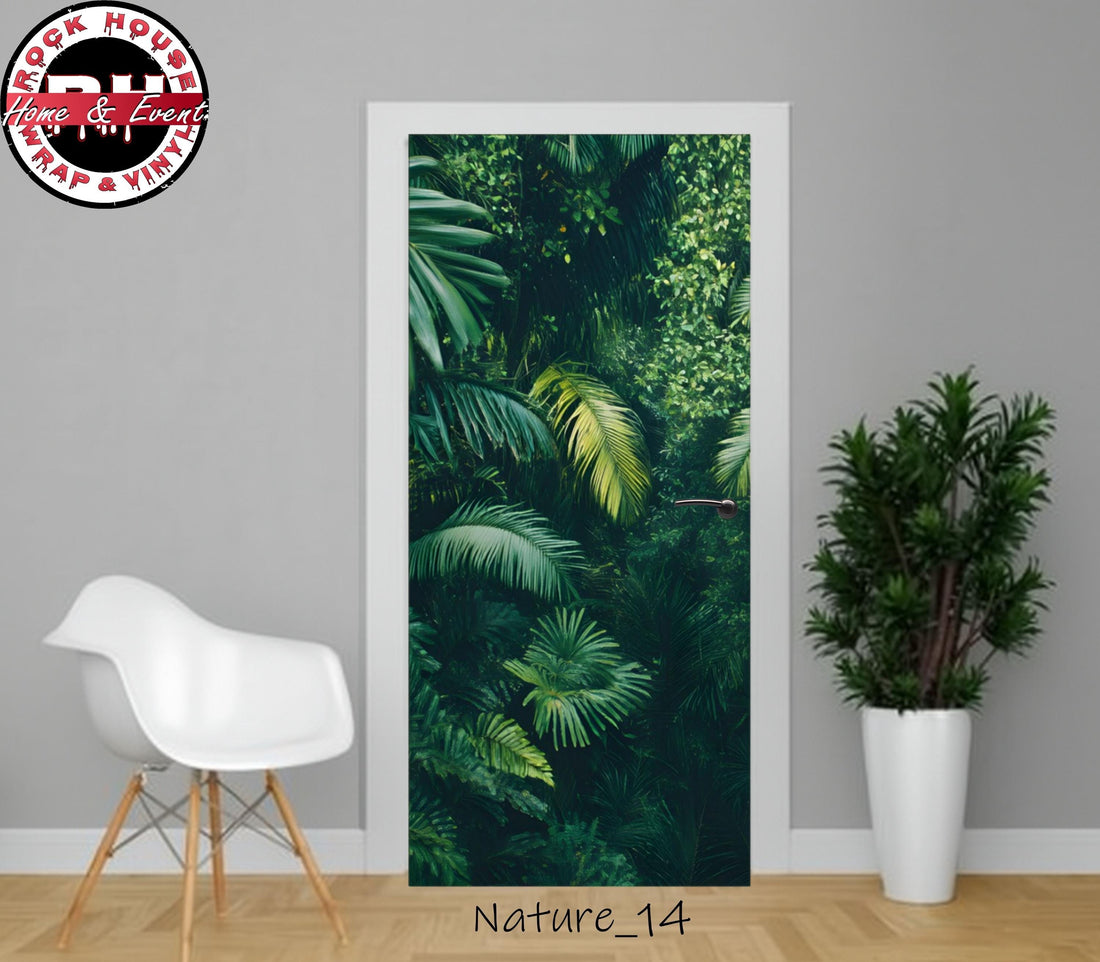 Jungle View Vinyl Door Wrap – Peel and  Stick Vinyl Door Decal