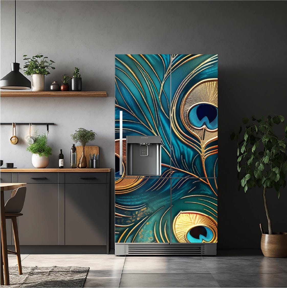 Art Deco_1 Fridge Cover – Available in Magnet or Vinyl | Multiple Piece Sets