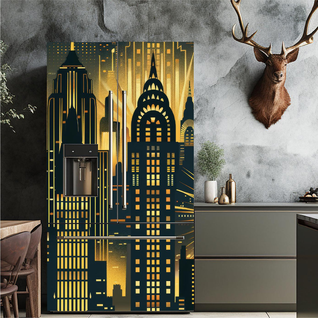 city_1 Fridge Cover – Available in Magnet or Vinyl | Multiple Piece Sets