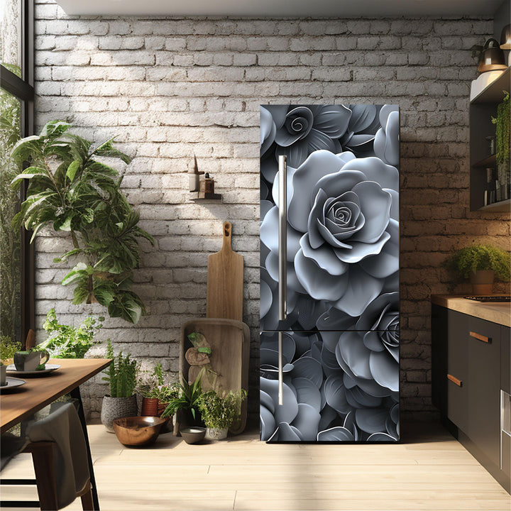 Floral_1 Fridge Cover – Available in Magnet or Vinyl | Multiple Piece Sets
