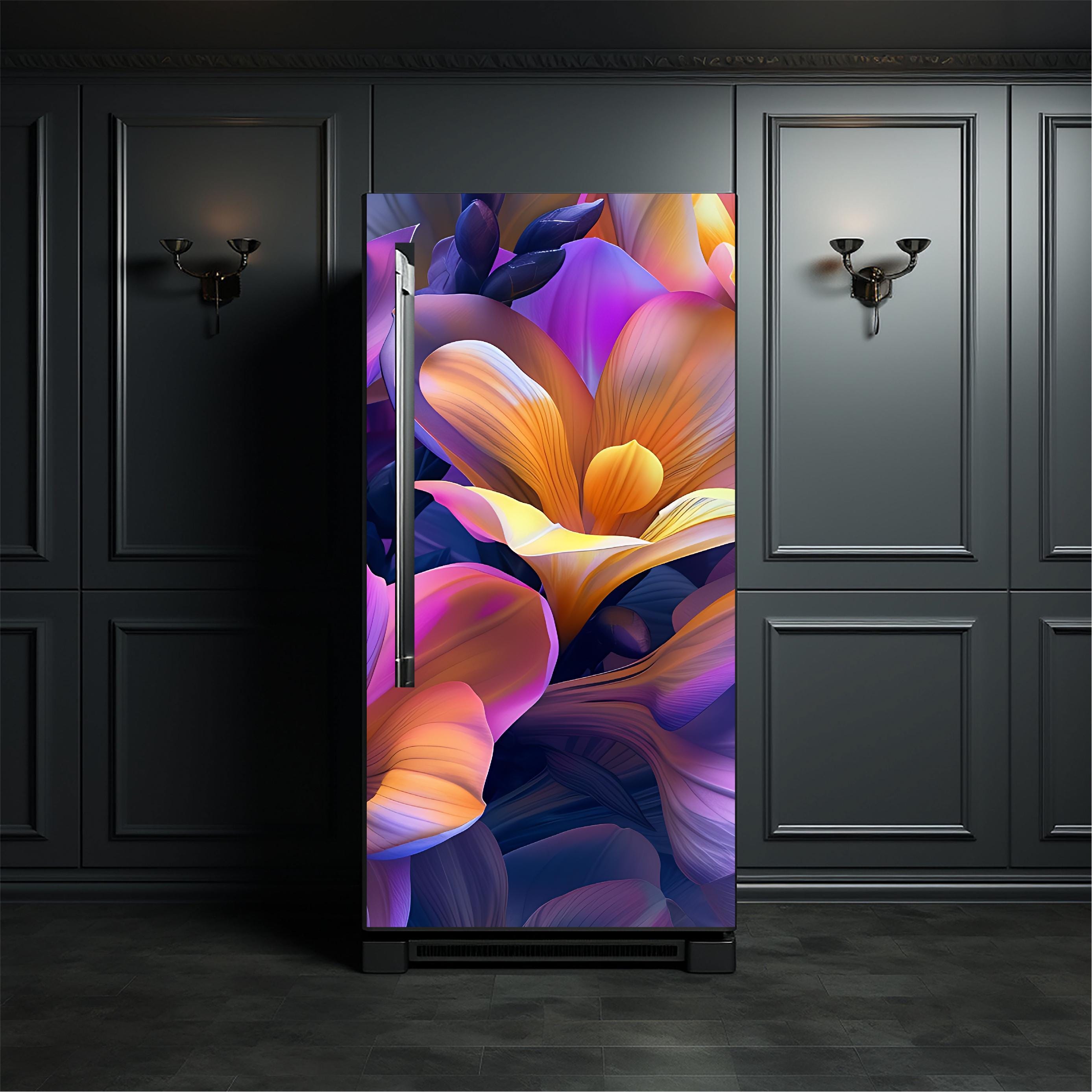 Floral_7 Fridge Cover – Available in Magnet or Vinyl | Multiple Piece Sets