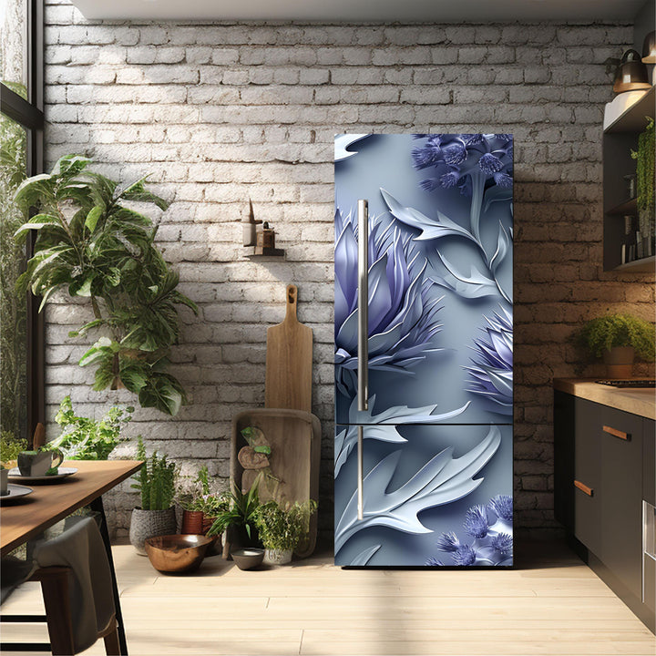 Floral_8 Fridge Cover – Available in Magnet or Vinyl | Multiple Piece Sets