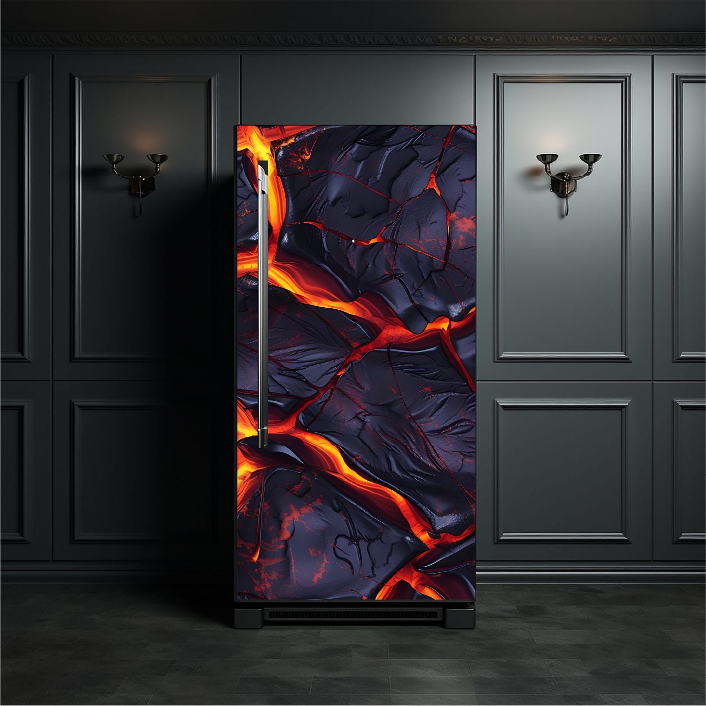 Lava_1 Fridge Cover – Available in Magnet or Vinyl | Multiple Piece Sets