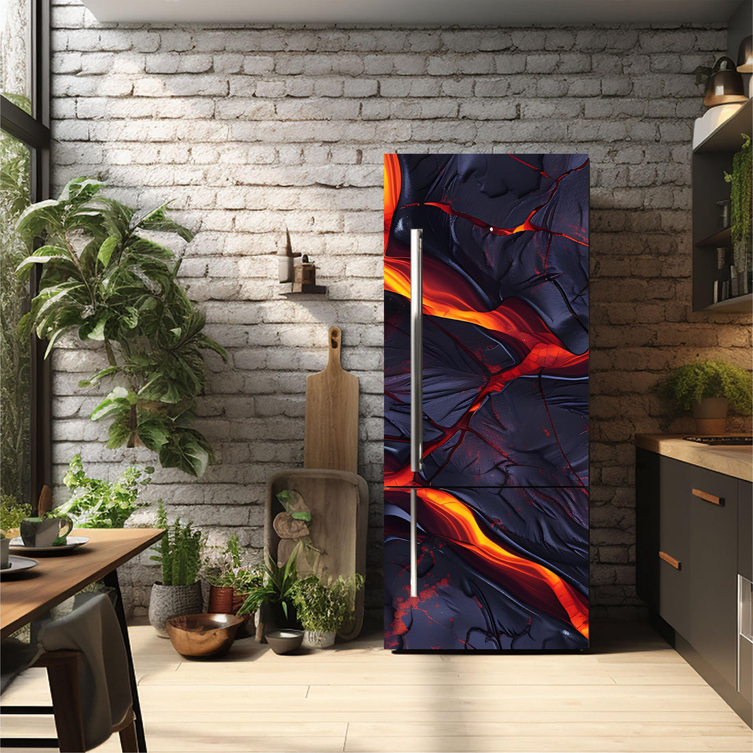 Lava_1 Fridge Cover – Available in Magnet or Vinyl | Multiple Piece Sets