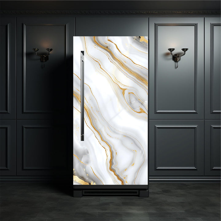 Marble_3 Fridge Cover – Available in Magnet or Vinyl | Multiple Piece Sets