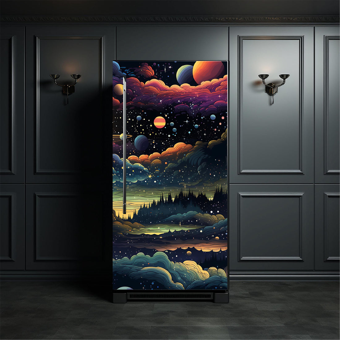 Space_1 Fridge Cover – Available in Magnet or Vinyl | Multiple Piece Sets