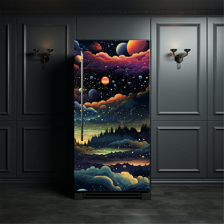 Space_1 Fridge Cover – Available in Magnet or Vinyl | Multiple Piece Sets