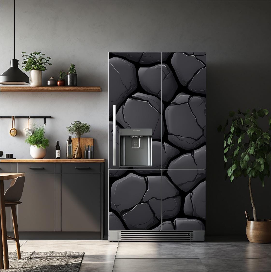 Stone_1 Fridge Cover – Available in Magnet or Vinyl | Multiple Piece Sets