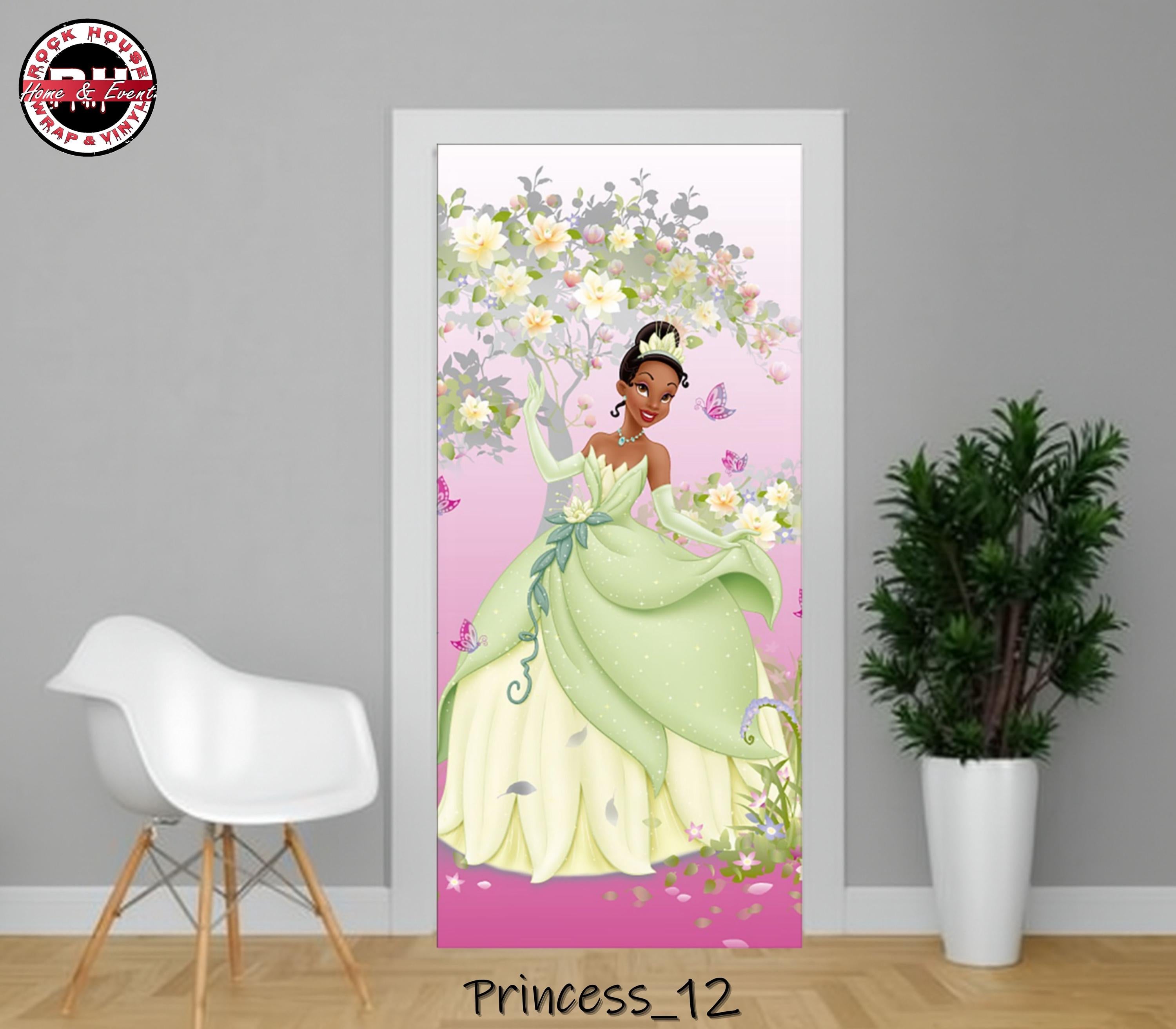 Princess Tiana Door Wrap – Peel and  Stick Vinyl Door Decal