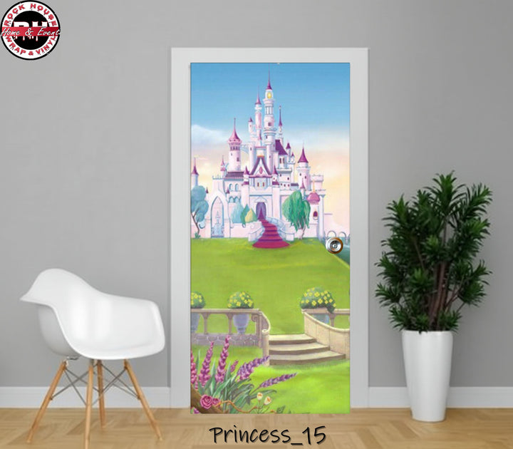 Princess Castle Door Wrap – Peel and  Stick Vinyl Door Decal