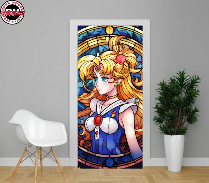 Anime Door Wrap – Sailor Moon Peel and  Stick Vinyl Door Decal