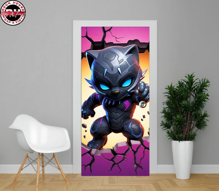 SUPER_HERO_2 Door Wrap - Peel and  Stick Vinyl Door Decal