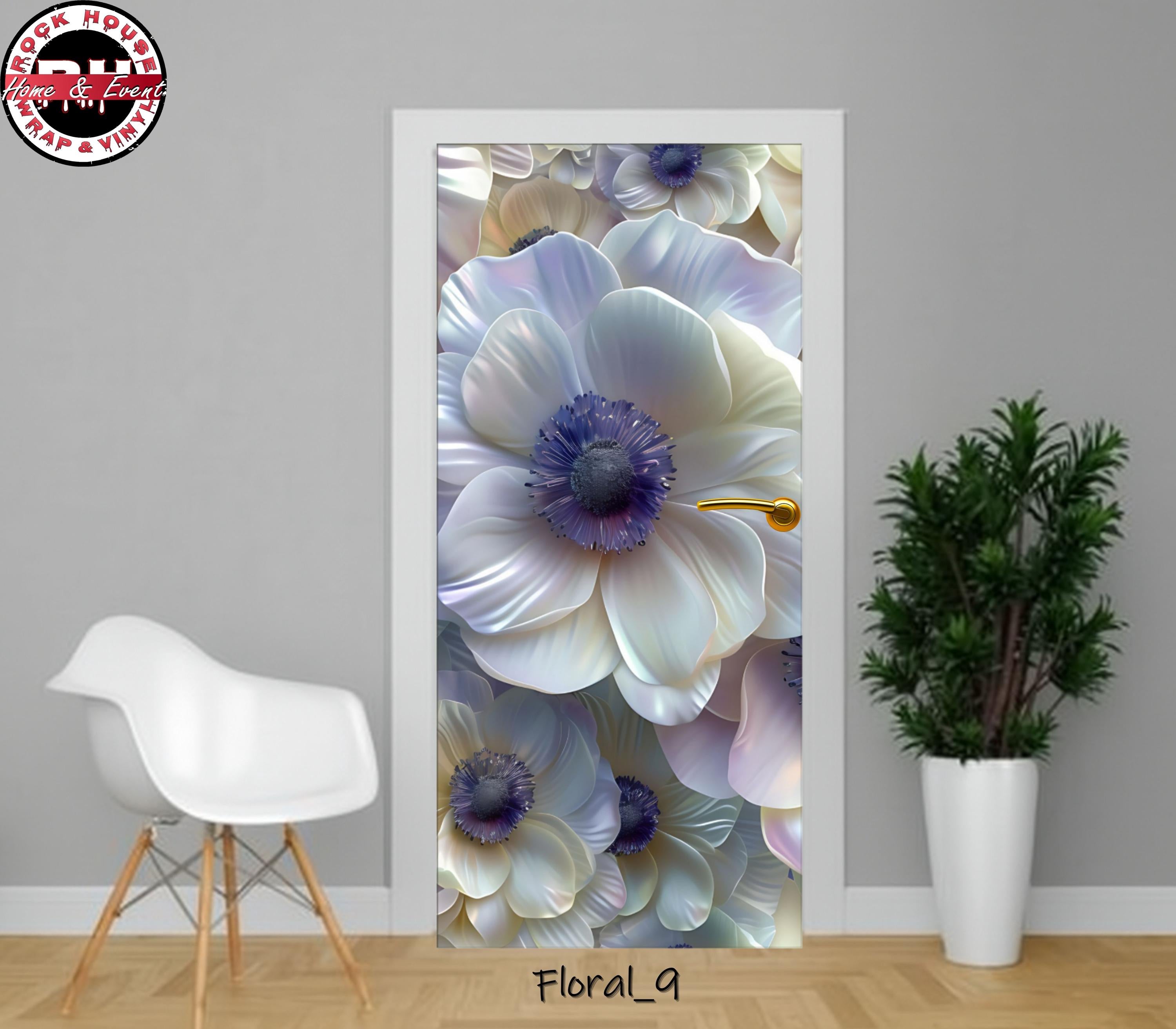 FLORAL_9 Door Wrap WildFlower - Custom Door Wrap