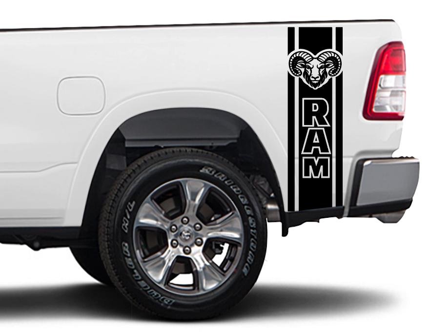Custom Truck Decals – RAM Hood and Bed Decal