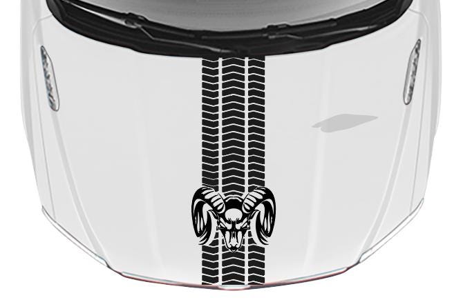 Dodge RAM Tire Hood Decal