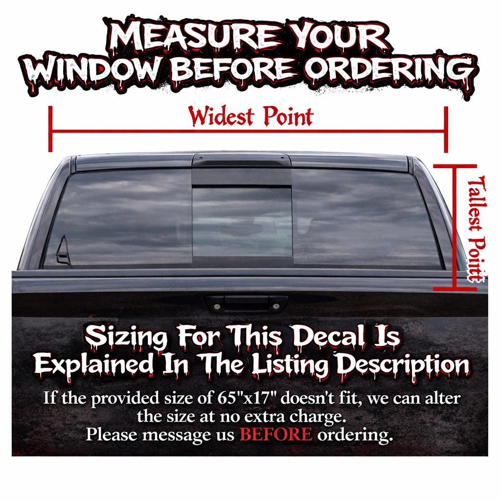 Rear Window Perforated Decal | Truck SUV Van Graphics