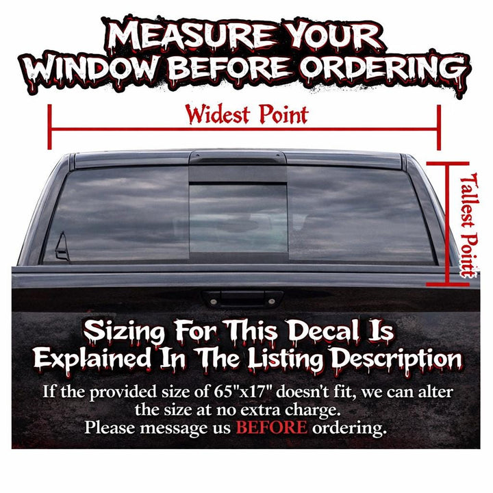 Rear Window Perforated Decal | Truck SUV Van Graphics