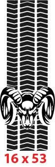 Dodge RAM Tire Hood Decal