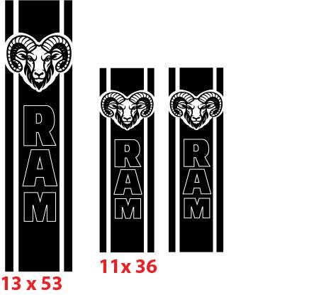 Custom Truck Decals – RAM Hood and Bed Decal