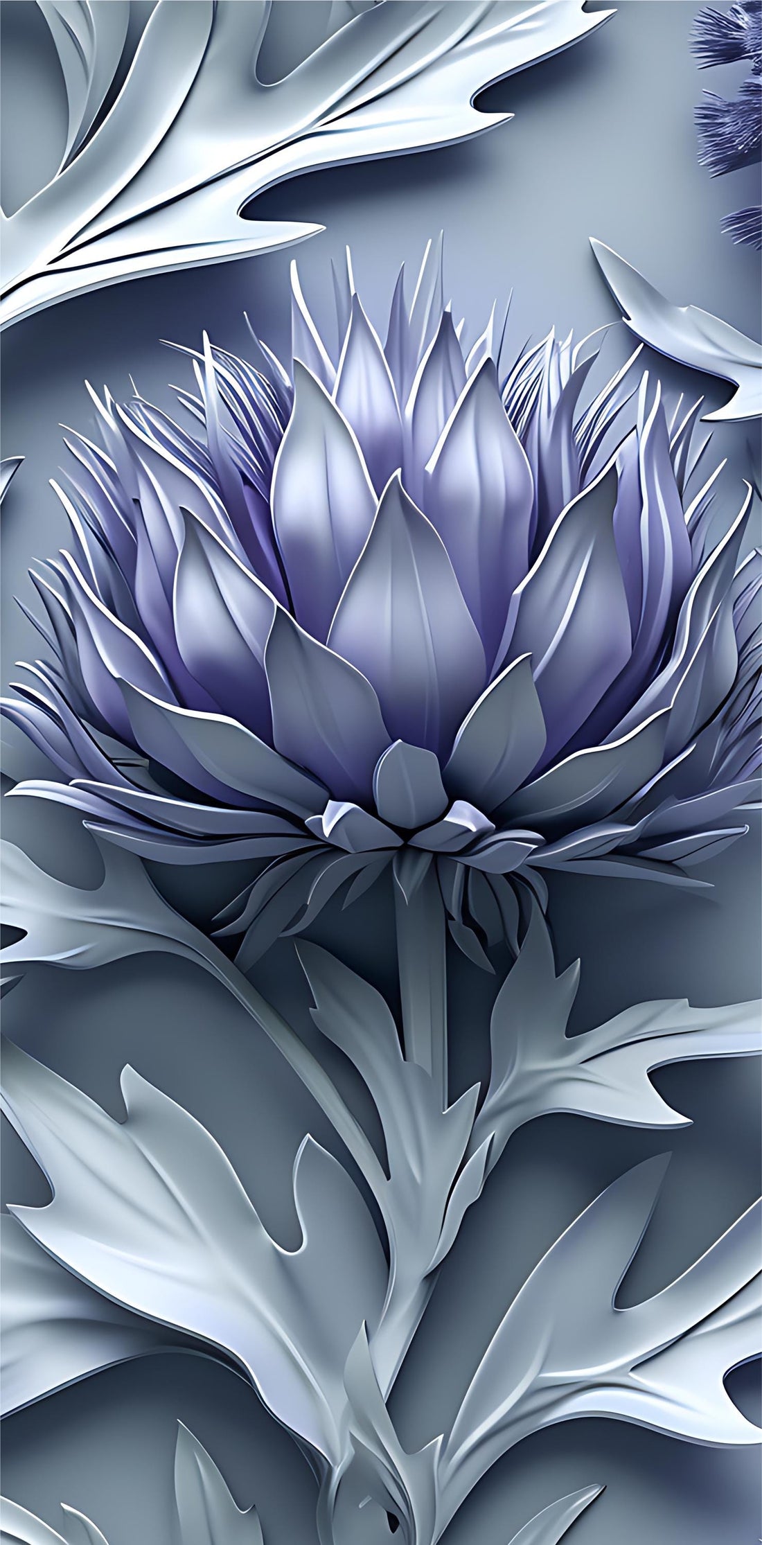Floral Door Wrap Artichoke Flower– Peel and  Stick Vinyl Door Decal
