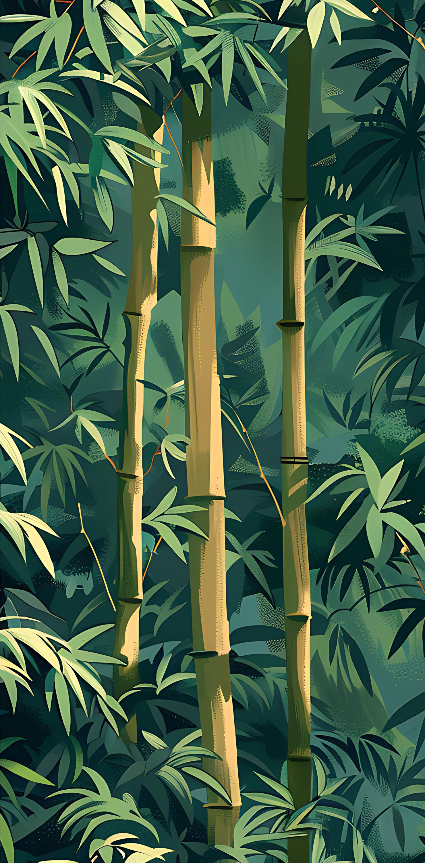 Bamboo Forest Door Wrap –Peel and  Stick Vinyl Door Decal