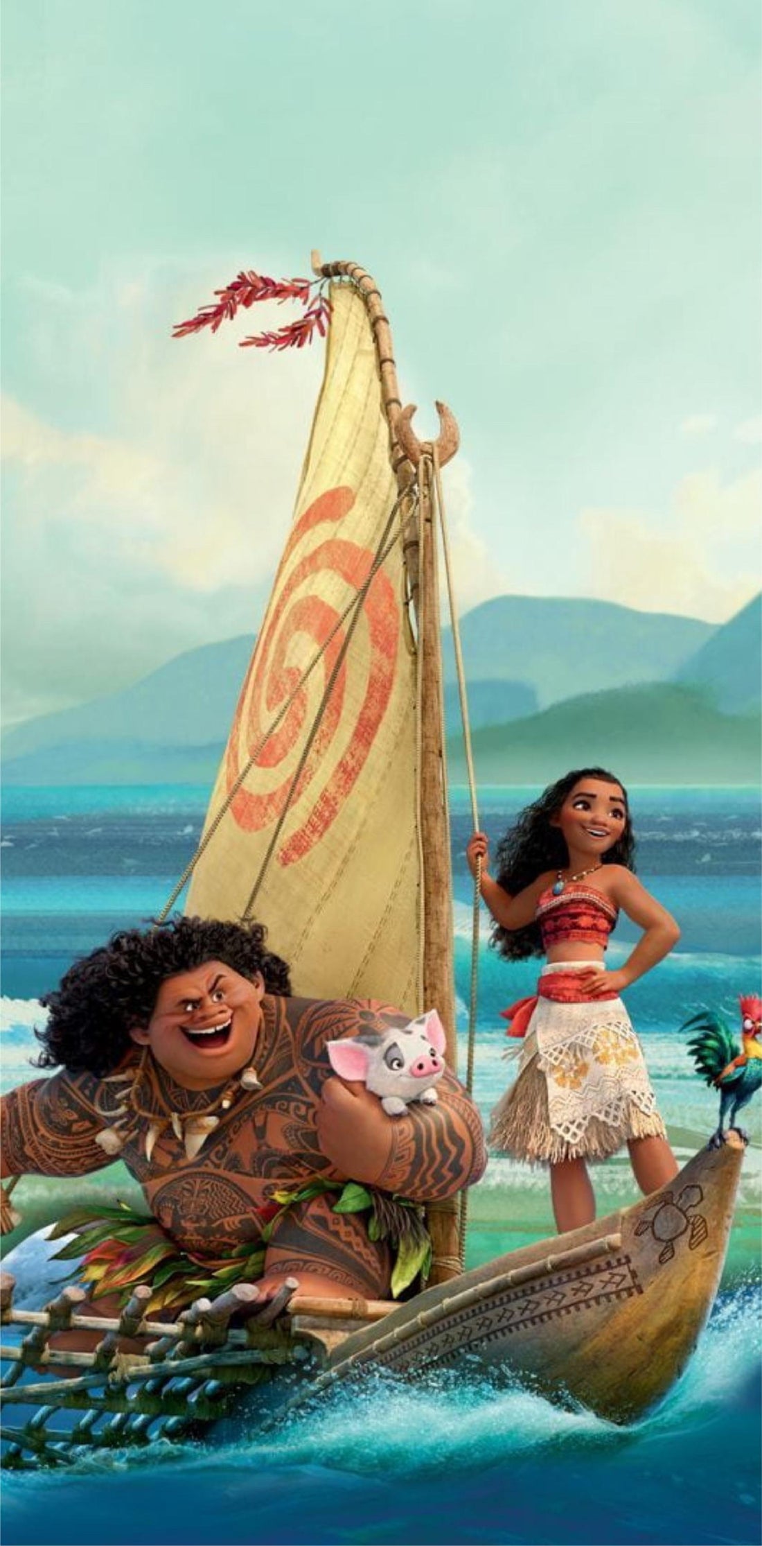 Moana Door Wrap - Peel and Stick Vinyl Door Decal