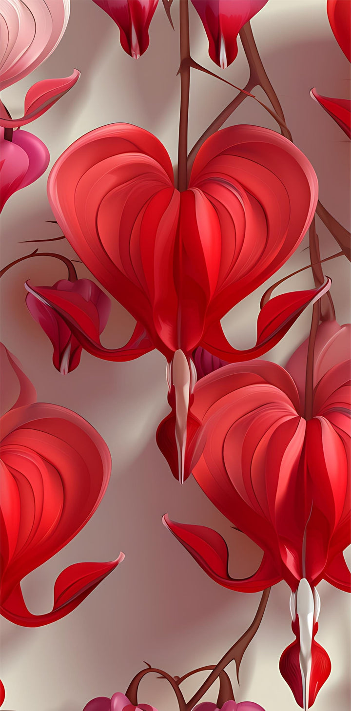 Floral Door Wrap – Heart Flowers, Peel & Stick Vinyl