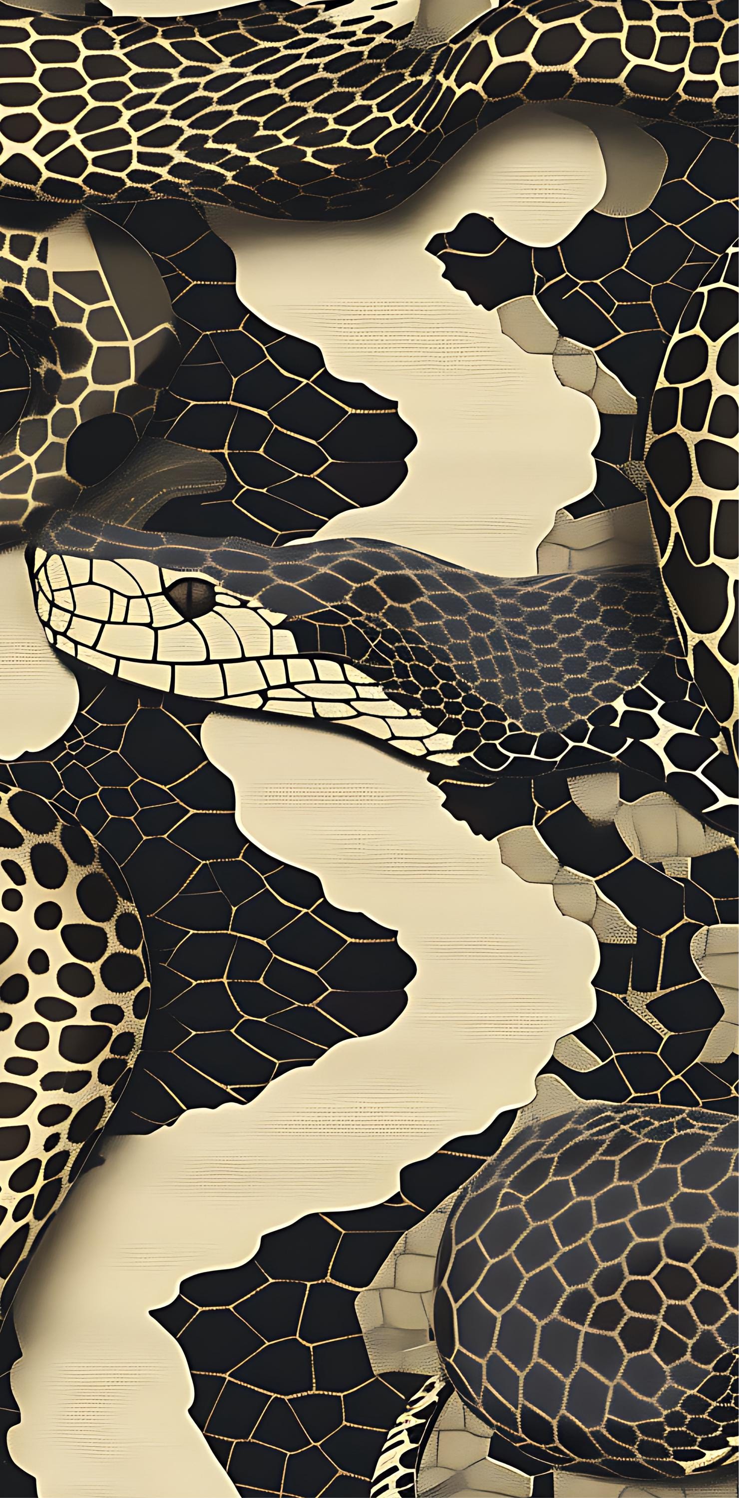 Snake Vinyl Door Wrap -Peel and  Stick Vinyl Door Decal