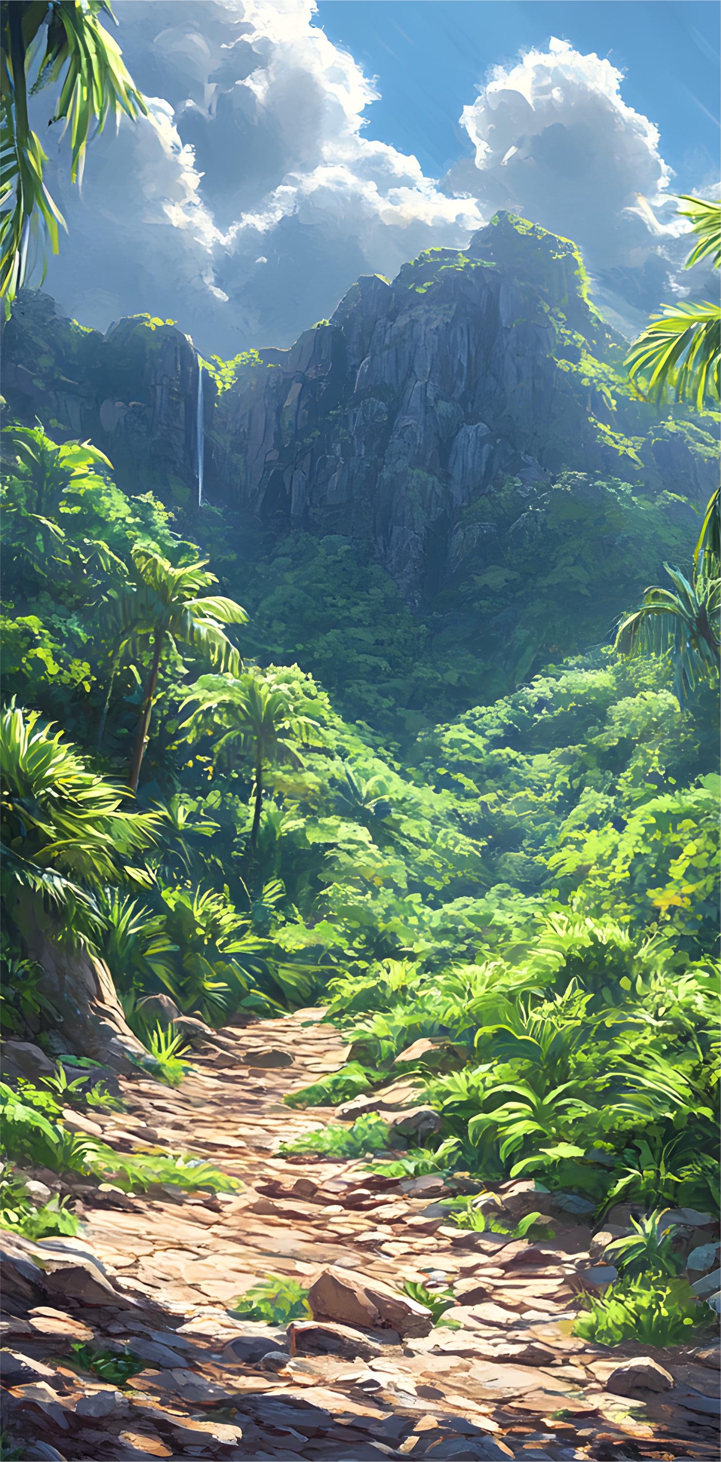 Jungle Path Door Wrap – Peel and  Stick Vinyl Door Decal