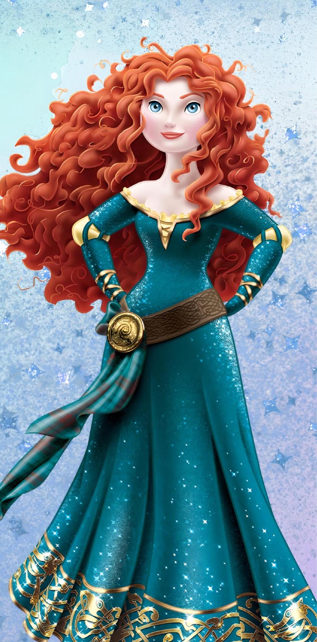 Brave Princess Door Wrap –Peel and  Stick Vinyl Door Decal